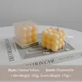 Cheese yellow bubble cube scented candle in chamomile fragrance with clear gift box - Cheese Yellow (Chamomile) Shrink Wrapped