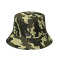 Unisex camouflage bucket hat with adjustable drawstring for outdoor fishing and hiking - 58cm / Camouflage 3
