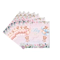 Tovaglioli rivelazione genere con orsetti acquerello rosa e blu per baby shower - Tovaglioli Orso Rivelazione Genere / Standard