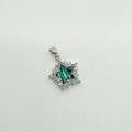 Colgante estrella chapado en 18k con concha de abulón verde y borde de circón - Plata Concha de Abulón