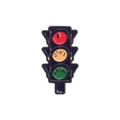 Creative stoplight metal enamel pin featuring I DON'T KNOW text on a white background - Traffic Light I Don't Know (QHXZ2115)