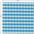 Oktoberfest-Servietten mit blau-weißem Rautenmuster im Format 16,5 x 16,5 cm für Partys - Blau Karierte Servietten 20 Stück