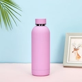 Pinkish purple matte stainless steel vacuum insulated water bottle with matching cap - Taro Purple