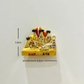 Resin Kapadokya magnet with hot air balloons and rock landscape in yellow finish - Turkey