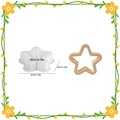 Star-shaped silicone mold for DIY crafts showing 8cm large pentagon resin casting - Round Corner Star / Small