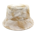 Sombrero de pescador jacquard tie-dye beige y blanco para protección solar y estilo casual - M(56-58cm) / Caqui