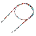 Colorful seed bead eyewear and face mask strap with silver lobster clasps for women - Multicolor Rhythm