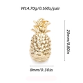 Vista dettagliata di un ciondolo a forma di ananas dorato con dimensioni e peso specifico - 19-Ananas Dorato