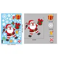 Christmas window decals set with Santa, snowflakes and gifts for party decoration - Candy Cane Santa Claus Style