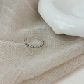 Anillo ajustable de plata esterlina S925 vintage con un delicado diseño de pétalos - Abierto Ajustable / Flor de Plata Tailandesa