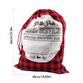 Rote und schwarze karierte Weihnachts-Geschenktüte mit North Pole Mail Aufdruck - Stil 2-Nordpol Post Plaid Patchwork