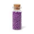 Perles de rocaille violettes 3mm en bouteille de verre avec bouchon pour bijoux DIY - Violet
