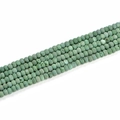 Detail van grijsgroene 4x6mm agaat kralen met een natuurlijke matte textuur voor DIY-sieraden - 4*6mm Abacus kralen (45 stuks, 200mm lengte) / Grasgroen