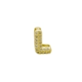 Close-up of gold plated letter L pendant featuring pavé cubic zirconia settings - Letter L (Pendant Only) / Gold