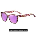 Polarized sunglasses with purple tortoise frame and purple mirrored lenses - Purple Tortoise Frame / Purple Mirror Lens