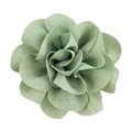 Detail of 7cm sage green bubble crepe handmade fabric flower with layered cotton texture - No.14 Mint Green