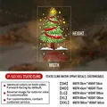 Size chart for large static Christmas tree window stickers showing width and height details - Traditional Christmas Tree (P-SD391) / S (30x50cm)