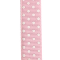Rosa Ripsband mit weißen Punkten für Geschenkverpackungen und DIY Schleifen - 1CM*100 Yards 3 Punkte / Rosa