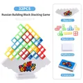 32-piece colorful tetris balance stacking game with balancing base and challenge cards - NO.6656-1 Stacking Game 32pcs