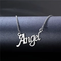 Collana con ciondolo Angel in acciaio inossidabile lucido su supporto strutturato - Stile Angel (XL218)