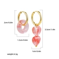 Asymmetric Red Marble Texture Heart