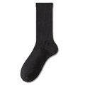 Classic black cotton crew socks for women featuring soft antimicrobial breathable fabric - One Size / Dark Gray