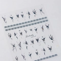 Stickers à ongles papillons autocollants avec dentelle vintage en noir et gris - Style Papillon Noir avec Strass Plat (TL-325)