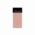 French manicure stencil stickers for nail art in different curved white line patterns - Multi-arc Lines Style (P-002)