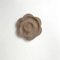 Detailed macro view of a flower shaped wooden tray showing natural wood grain texture - Walnut Wood 6-Petal Flower