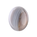 Pierre de pouce ovale polie avec texture naturelle d'agate à rayures grises et blanches - Agate Grise / 45*35*8mm