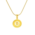 Collana placcata oro 18 carati con ciondolo in madreperla bianca e lettera B in 3D - Lettera Bianca B