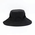 Quick-dry black outdoor sun hat with breathable mesh panels and wide brim - 58cm One Size / Black
