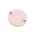 Specchio da trucco circolare rosa con ventose doppie per l'uso in bagno - Specchio Ingranditore 10X (Busta) / Rosa