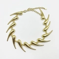 Gothic goldene Dornen-Halskette mit verstellbarer Kette für Damen Mode Accessoire - Gold