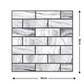 3D self-adhesive marble pattern wall sticker in gray and white brick design, 30x30cm size - 528-Cream Marble Grain