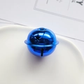 Polished blue metal star-shaped cutout bell for DIY crafts and pet collars - 30MM / Sapphire Blue