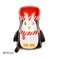 Penguin-shaped foil balloon with red scarf for Christmas party decor 48x61cm - Penguin