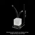 Présentoir à boucles d'oreilles minimaliste en acrylique avec base brossée - Support Boucles d'Oreilles Feu d'Artifice Petit (Brossé)