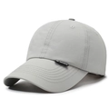 Light grey quick-dry sports baseball cap with minimalist black decorative label - Adjustable / Light Gray