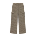 Pantalones cargo clásicos con estampado de pata de gallo y bolsillos laterales de corte recto - XS / Houndstooth