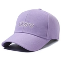 Purple baseball cap featuring 3D Share embroidery and structured cotton twill fabric - Adjustable / Purple