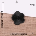 Black 2.9cm embroidered five-petal flower patch for DIY clothing repair and sewing - Plum Blossom/Self-adhesive (2.9cm)