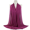Solid purple chiffon scarf wrap for women made of premium lightweight fabric - Fuschia