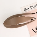 Brown matte duckbill hair claw clip in feather shape for elegant hair styling - Matte Dark Coffee
