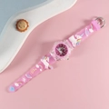 Pink quartz watch for kids featuring a unicorn design and colorful silicone strap - Unicorn 5 / Light Purple