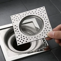 Filtro di scarico quadrato in acciaio inossidabile con maglia fine per il bagno - Quadrato / 7.8cm Quadrato