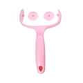 Pink manual hair remover roller component with ergonomic plastic handle for pet fur removal - Single Handle