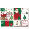 Christmas gift tags set featuring Santa and reindeer designs for holiday bouquets - Christmas Hang Tags 56 Sheets