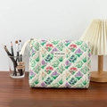 Medium Cosmetic Bag / Purple Flower