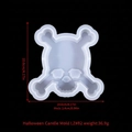 Halloween skull and crossbones silicone candle mold with 10.6cm dimensions and weight info - Skull and Crossbones (LZ#82)